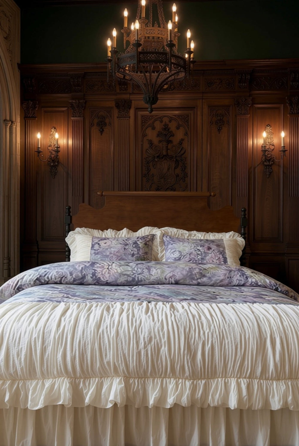The 'Manor Grape' Vintage Purple Pure Cotton Bedding Set - WonderlandByLilian