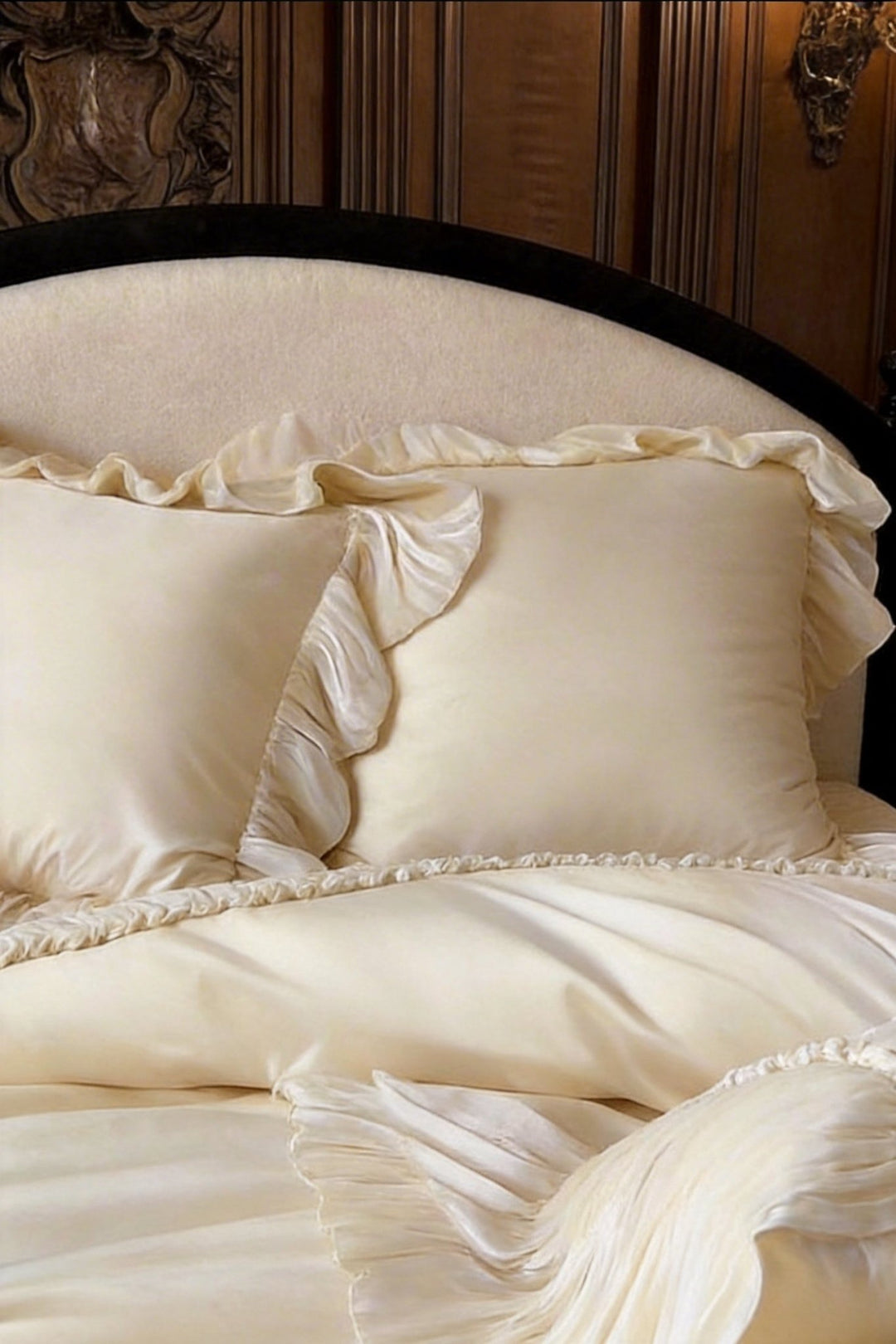 The 'Versailles Silk - Touch' Pleated Cotton Bedding Set - WonderlandByLilian