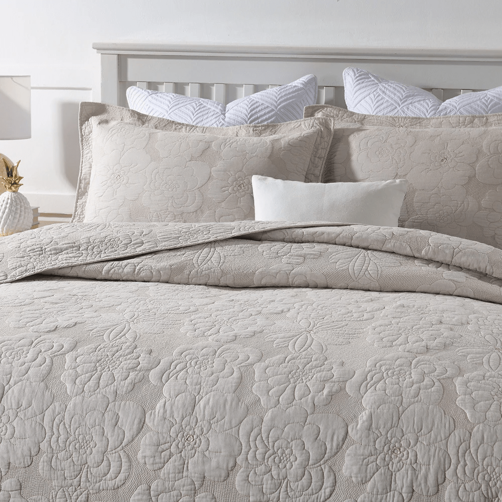 Thea Embroidered Bedspread Set (100% Cotton) - WonderlandByLilian