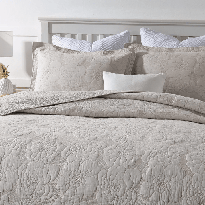 Thea Embroidered Bedspread Set (100% Cotton) - WonderlandByLilian