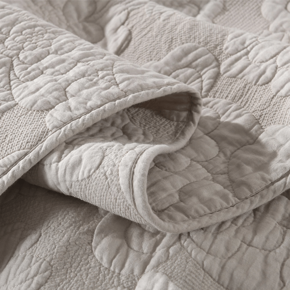 Thea Embroidered Bedspread Set (100% Cotton) - WonderlandByLilian