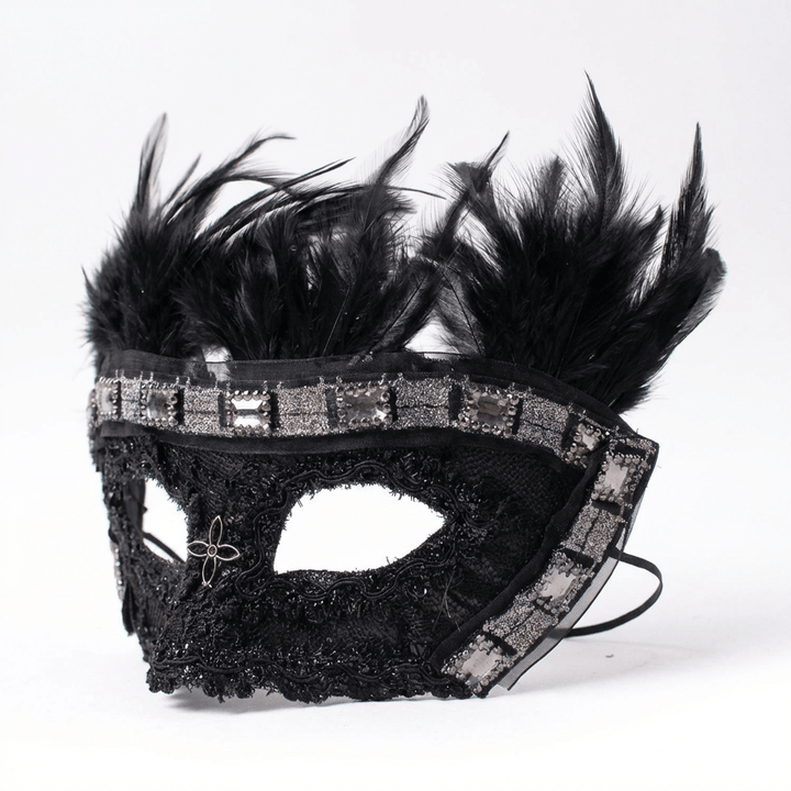 Trilogie Nocturne – Feathered Metal Masquerade Mask Collection - WonderlandByLilian