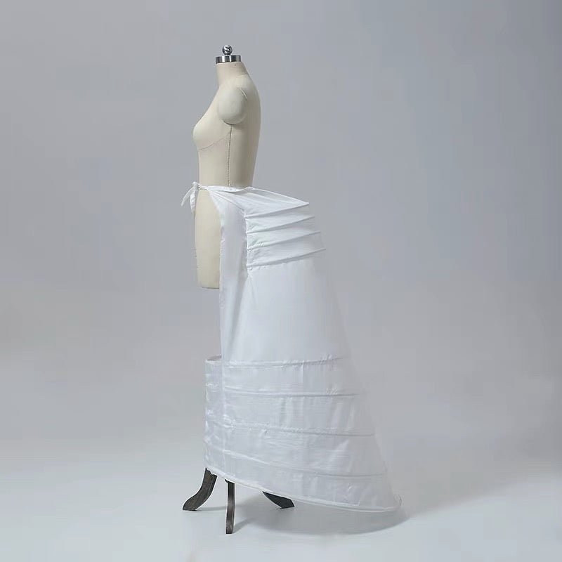 Victorian Rococo Hoop Petticoat – European Court Style Underskirt with Train Support - WonderlandByLilian