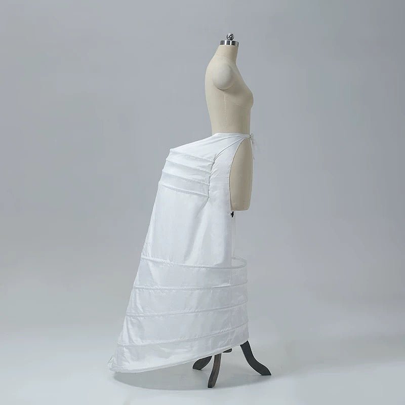 Victorian Rococo Hoop Petticoat – European Court Style Underskirt with Train Support - WonderlandByLilian