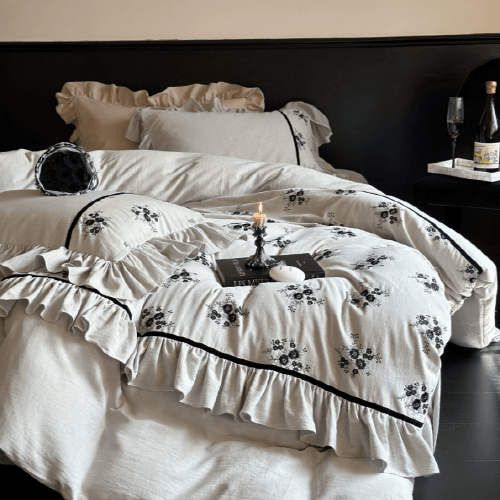 Vintage Blossom Nightfall Bedding Set - WonderlandByLilian