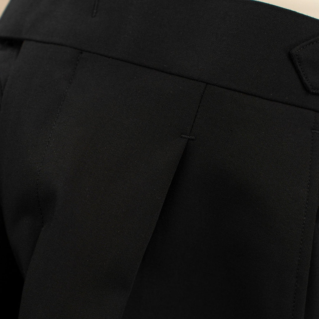 Vintage - Inspired Custom Made Black Polyester Blend Shawl Lapel Wedding Suit – Mens Evening Wear Tuxedo Plus Size - WonderlandByLilian