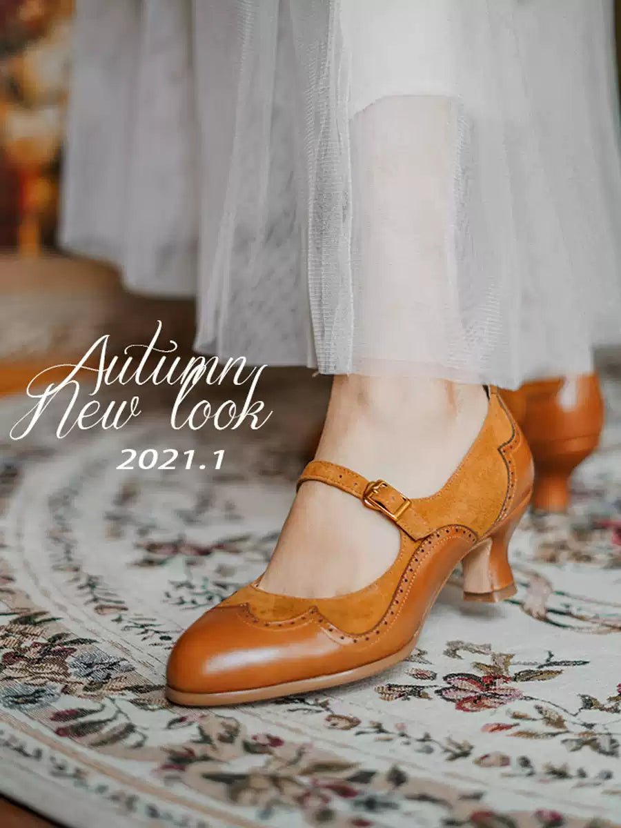 Handmade Vintage Leather Mary Jane Heels - 1930s Inspired Retro Shoes US 9 (EUR 40) / wine red Handmade Vintage Leather Mary Jane Heels - 1930s Inspired Retro Shoes US 9 (EUR 40) / wine red
