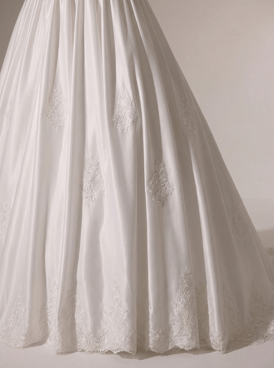 Vintage Long Sleeve Wedding Dress with High Neck – Simple Modest Wedding Dress with Lace Train Plus Size - WonderlandByLilian