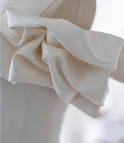 Vintage Luxury Princess Light Ivory A-Line Wedding Dress With Off- Shoulder - Plus Size - WonderlandByLilian