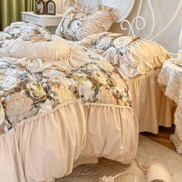 Vintage Rose Princess Cotton Bedding Set - WonderlandByLilian