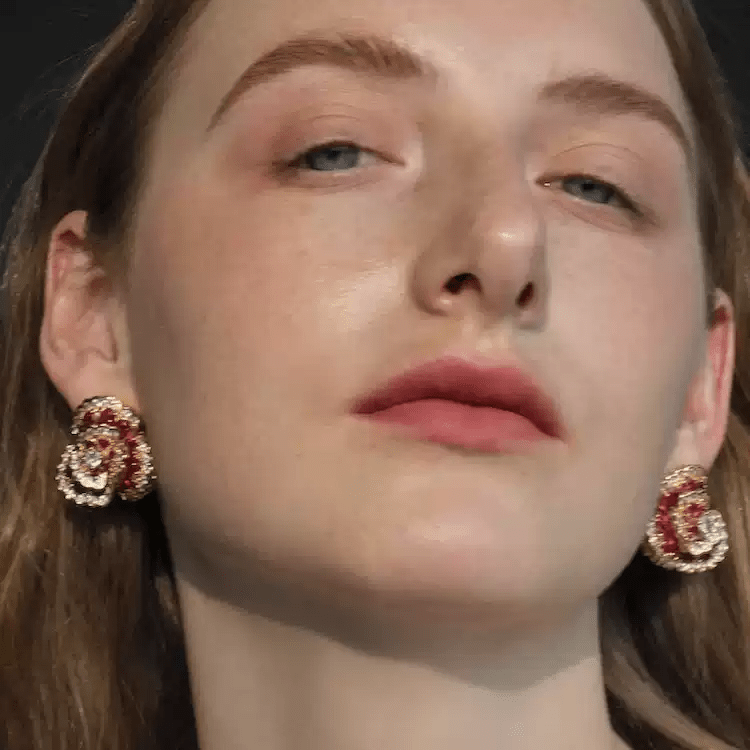 Whispers of Camellia – Red Camellia Clip - On Earrings – 1960 Camellia - WonderlandByLilian