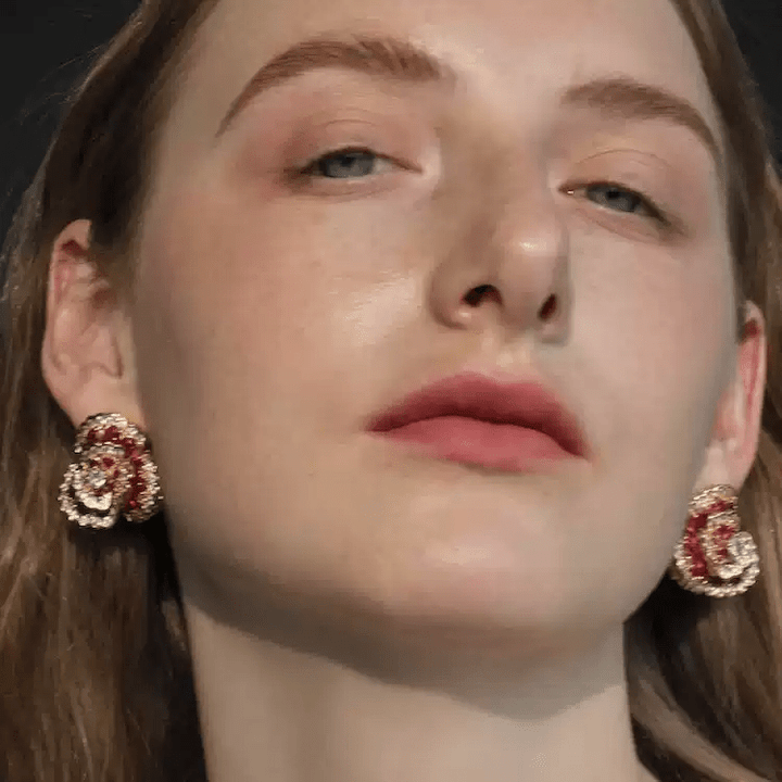 Whispers of Camellia – Red Camellia Clip - On Earrings – 1960 Camellia - WonderlandByLilian