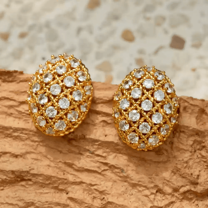 Whispers of Denmark – Handmade Vintage - Style Crystal Cluster Earrings - Queen of Denmark - WonderlandByLilian