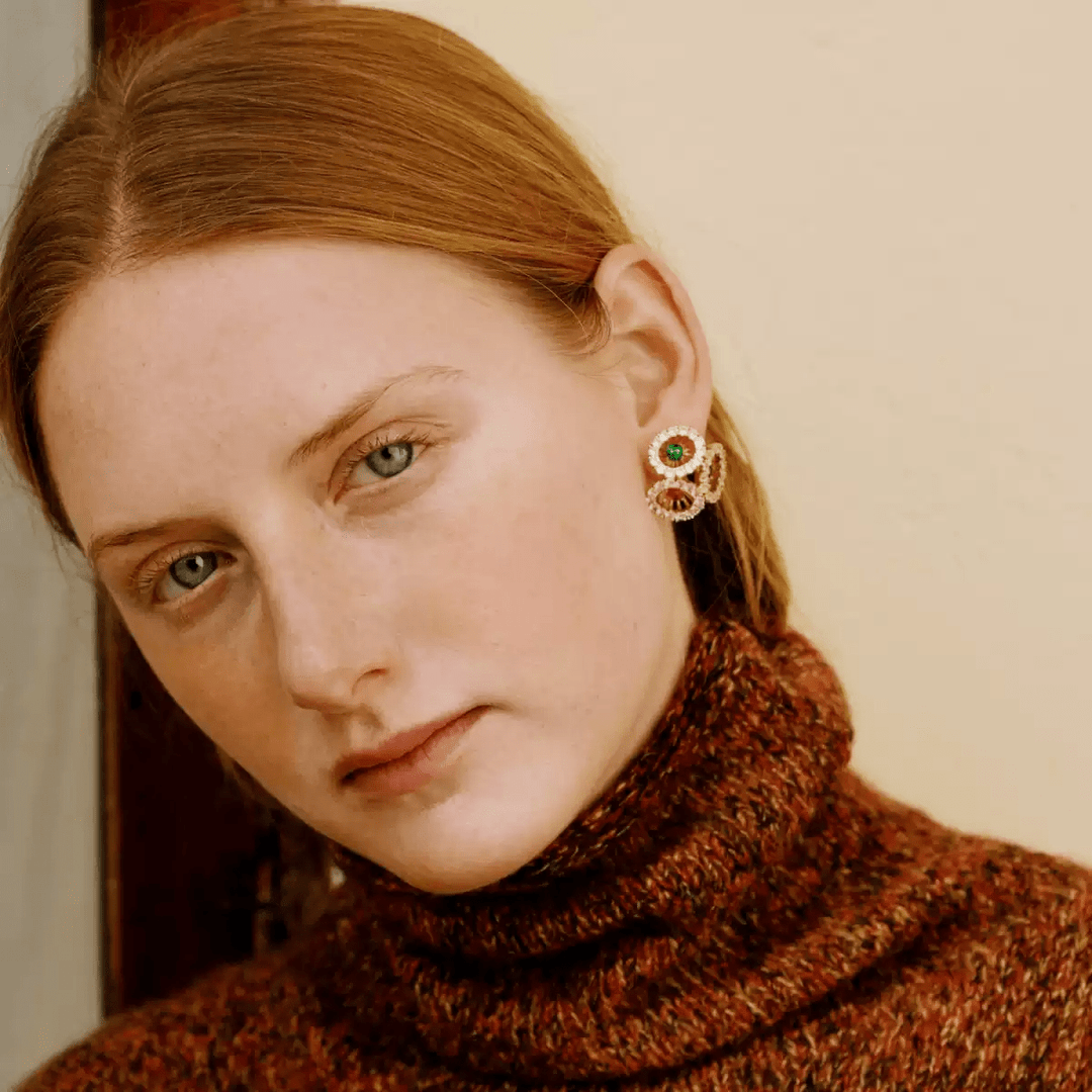 Whispers of the Crystal Palace – Vintage Multicolor Gemstone Earrings – Crystal Palace - WonderlandByLilian