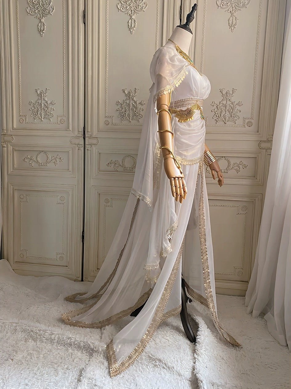 Purple Elf Fantasy Dress Golden Rome Greek Goddess Fairy