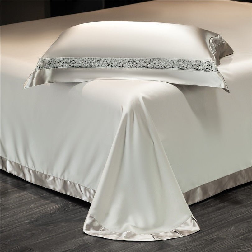 Willa Ash Modern Satin Egyptian Cotton Bedding Set - WonderlandByLilian