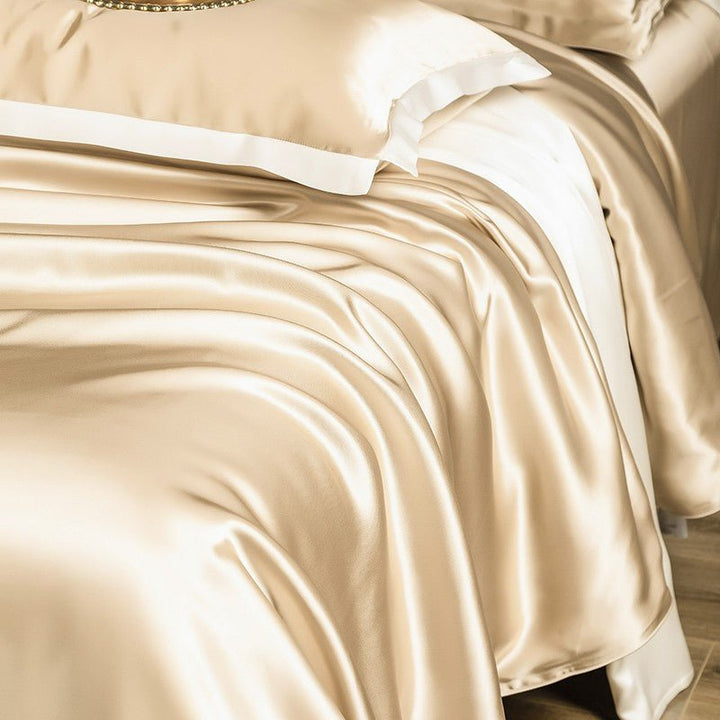 Zenith Gold Luxury Pure Mulberry Silk Bedding Set - WonderlandByLilian