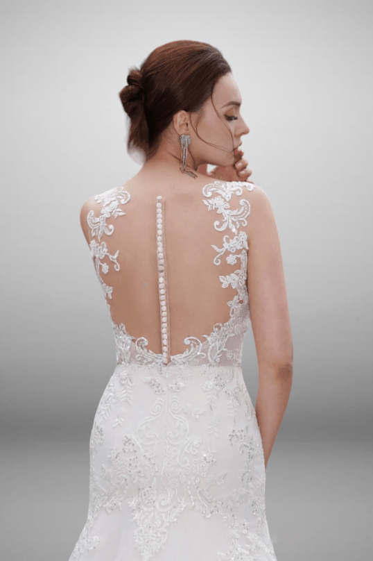 Appliques Lace Embroidery Sweetheart Neckline Mermaid Long Train Wedding Dress- Plus Size - WonderlandByLilian