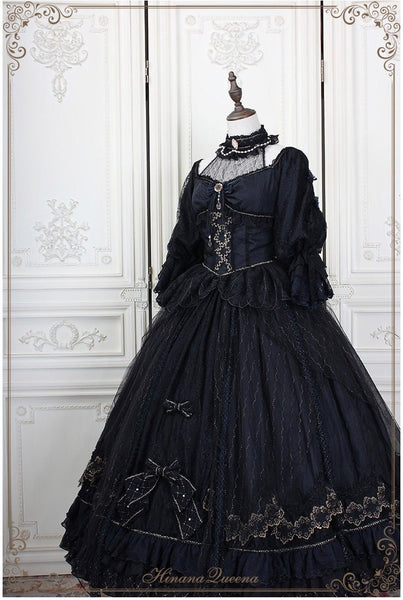 Stunning Black Gothic Dress Plus Size – WonderlandByLilian