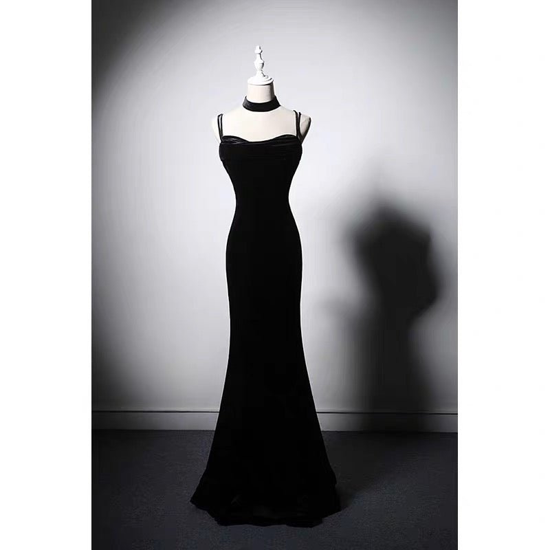 Black Velvet Mermaid Formal Dress - Plus Size - WonderlandByLilian