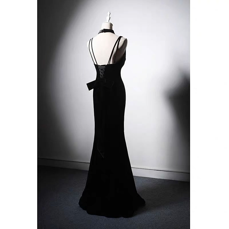 Black Velvet Mermaid Formal Dress - Plus Size - WonderlandByLilian