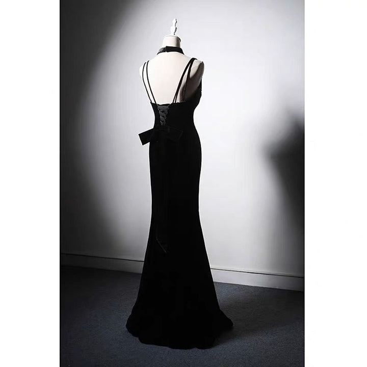 Black Velvet Mermaid Formal Dress - Plus Size - WonderlandByLilian