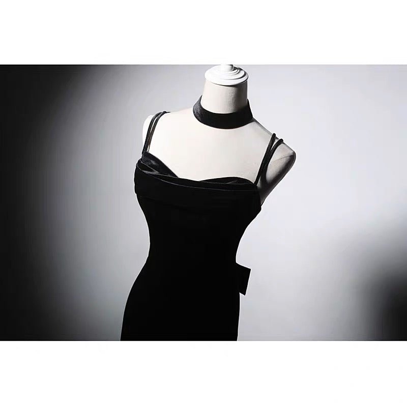 Black Velvet Mermaid Formal Dress - Plus Size - WonderlandByLilian