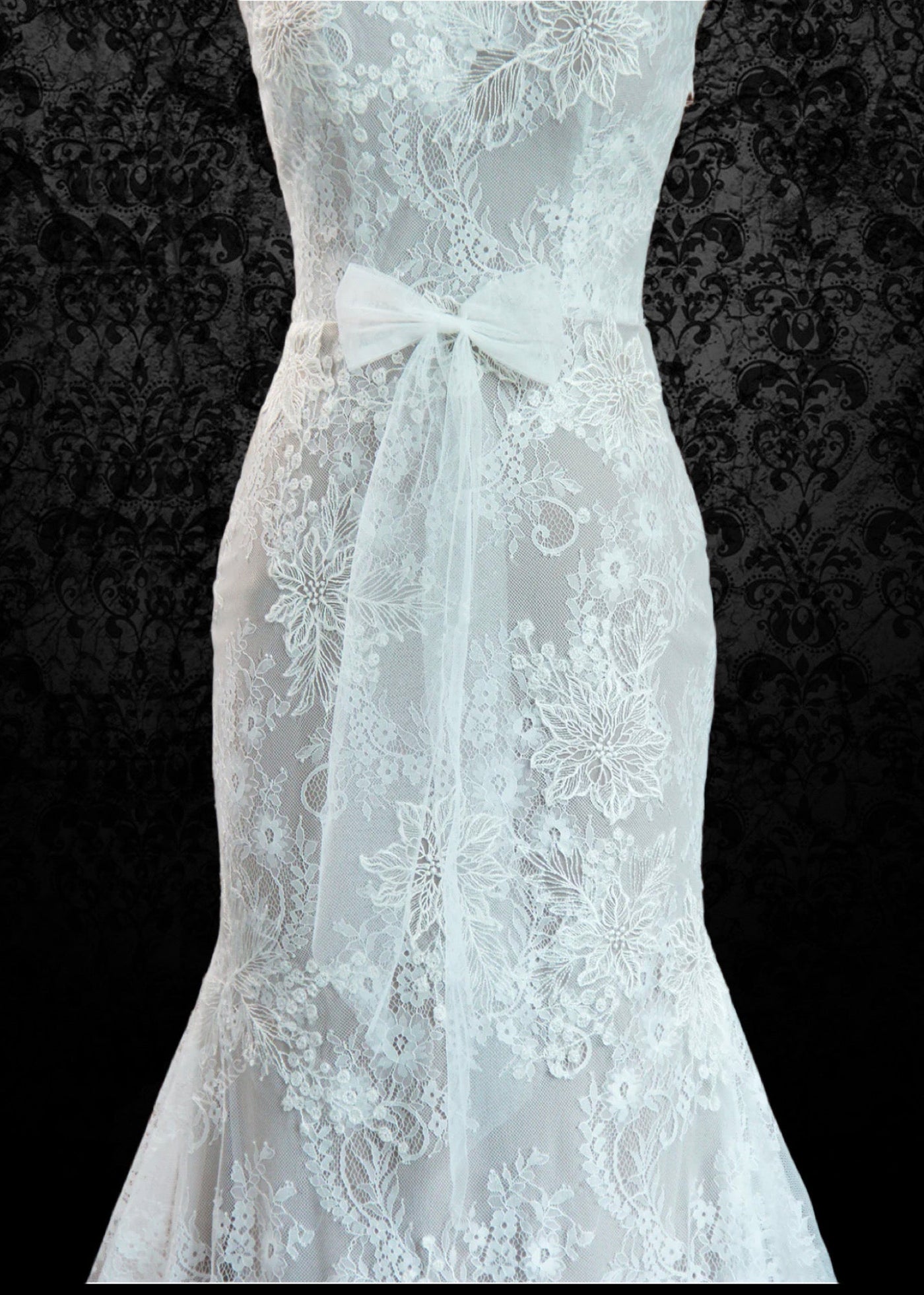 Boho Mermaid Chapel Train Floral Lace Embroidery Spaghetti Straps Wedding Dress Plus Size - WonderlandByLilian