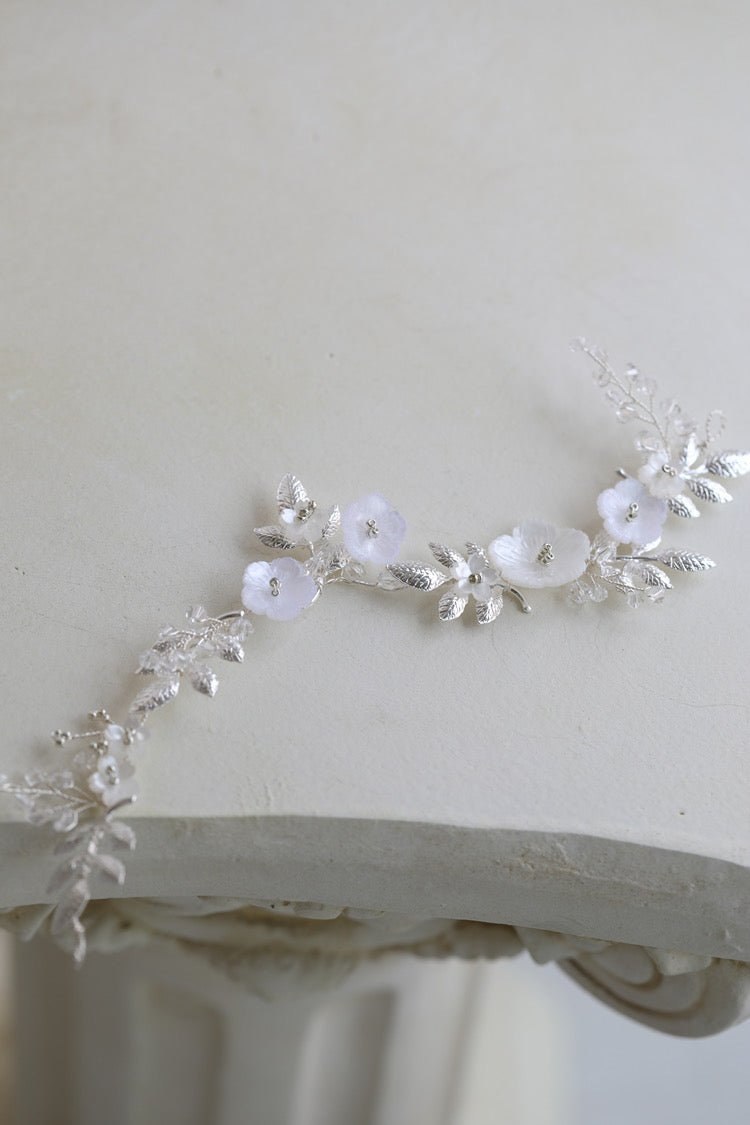 Bridal Tiara Gold And Silver Flower Head Piece And Hair Comb - WonderlandByLilian