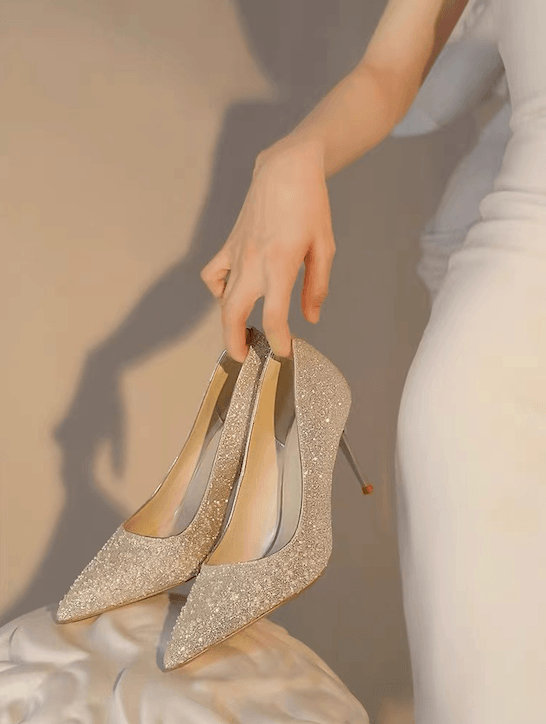 Bronzed Beauties Bridal Pumps - WonderlandByLilian