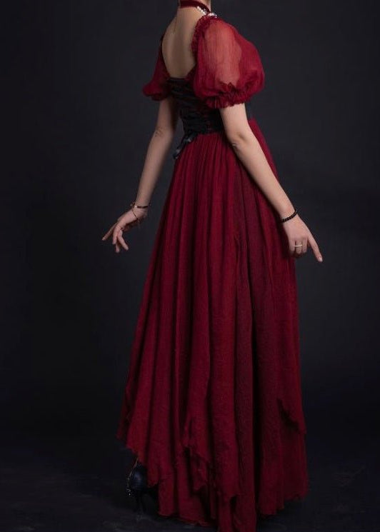 Buy Burgundy Red Bridgerton Dress Only at Wonderlandbylilian Size 2 / Red Buy Burgundy Red Bridgerton Dress Only at Wonderlandbylilian Size 2 / Red