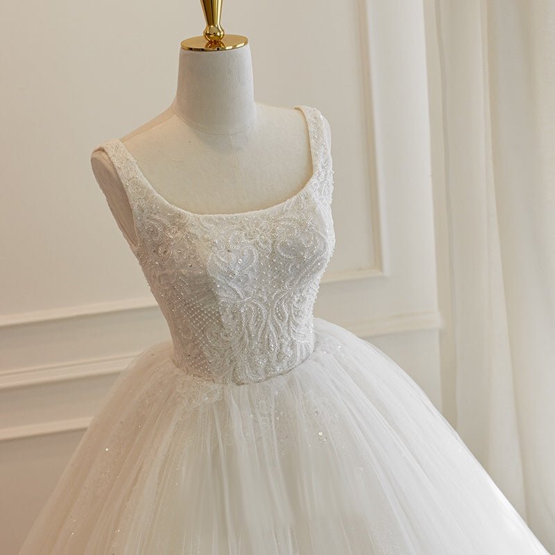 Classic Lace Wedding Dress Sleeveless - WonderlandByLilian