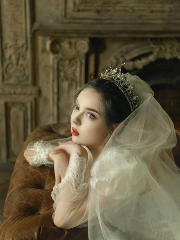 Crown Vintage Gold And Silver Bridal Head Piece With Sparkling Rhinestones - WonderlandByLilian