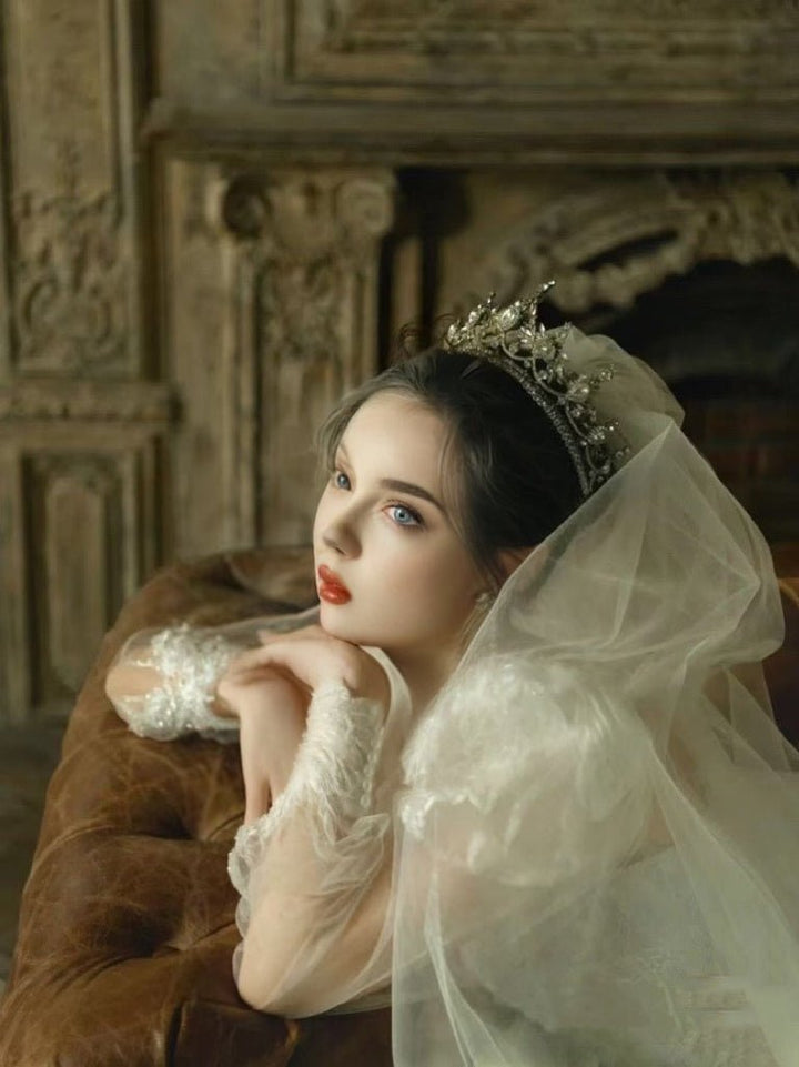 Crown Vintage Gold And Silver Bridal Head Piece With Sparkling Rhinestones - WonderlandByLilian