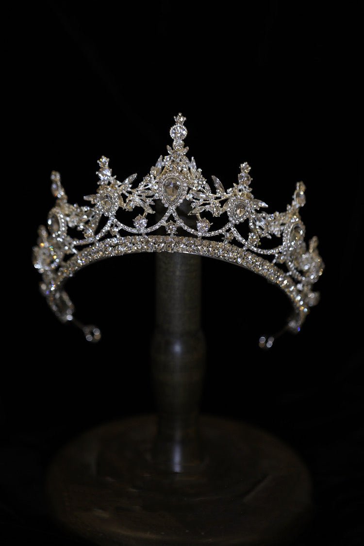 Crown Vintage Gold And Silver Bridal Head Piece With Sparkling Rhinestones - WonderlandByLilian