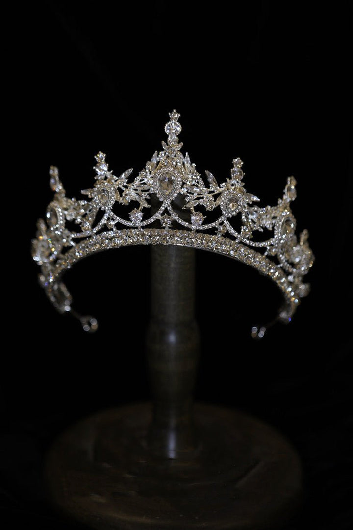 Crown Vintage Gold And Silver Bridal Head Piece With Sparkling Rhinestones - WonderlandByLilian