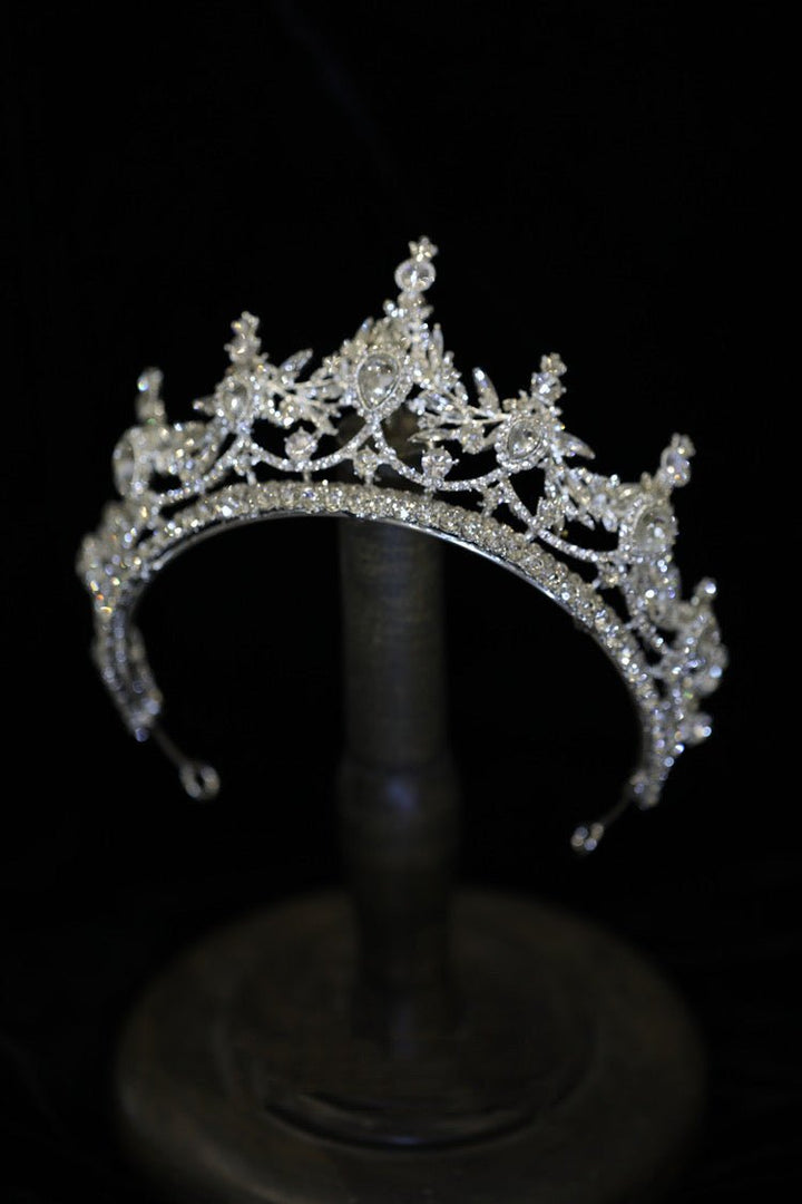Crown Vintage Gold And Silver Bridal Head Piece With Sparkling Rhinestones - WonderlandByLilian