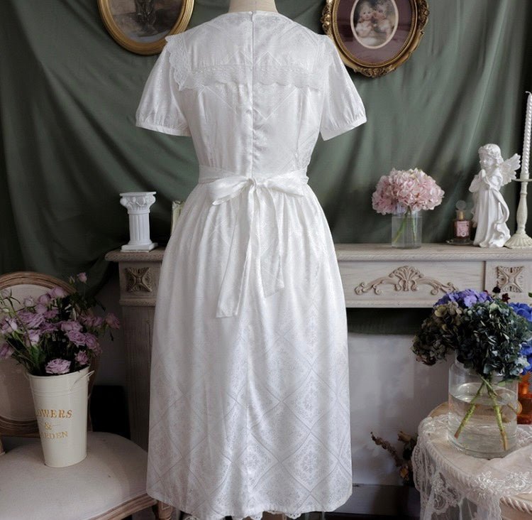 Custom Made Satin White Dress - WonderlandByLilian