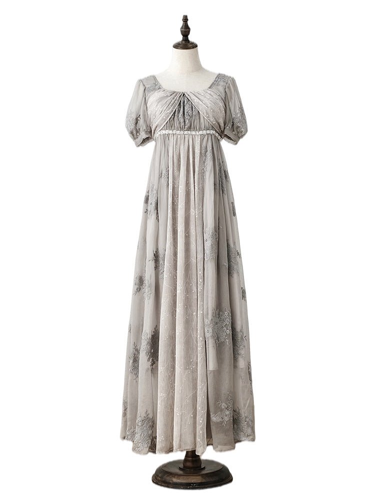 Daphne Bridgerton inspired dress ball gown women, Regency Era dress costume Custom Made with Lace, Embroidery, blue, Jane Austin plus size - WonderlandByLilian