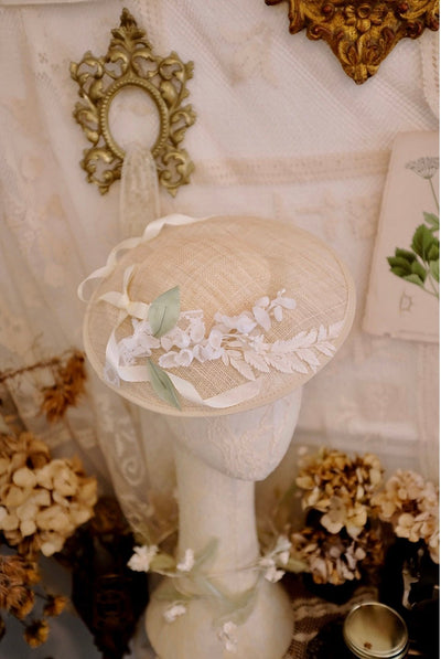 French Style Hat Bonnet - Beautiful Vintage Hat Design Matching With Bridgerton Regency Era Dress - WonderlandByLilian