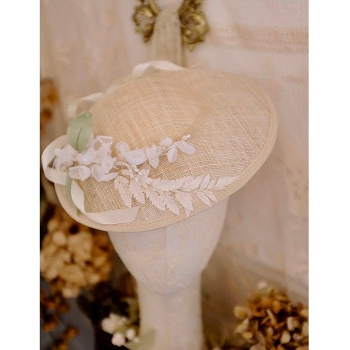 French Style Hat Bonnet - Beautiful Vintage Hat Design Matching With Bridgerton Regency Era Dress - WonderlandByLilian