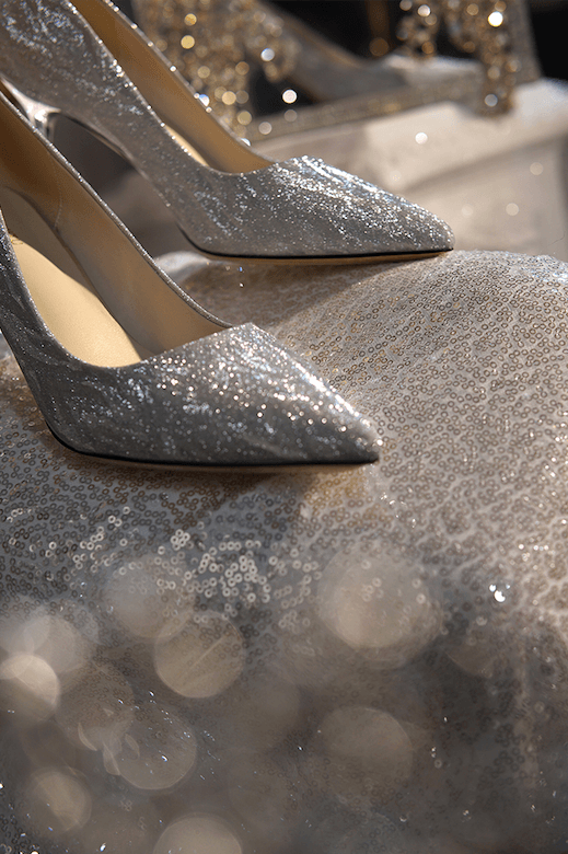 Golden Bridal Gleams Heels - Bridal Pumps - WonderlandByLilian