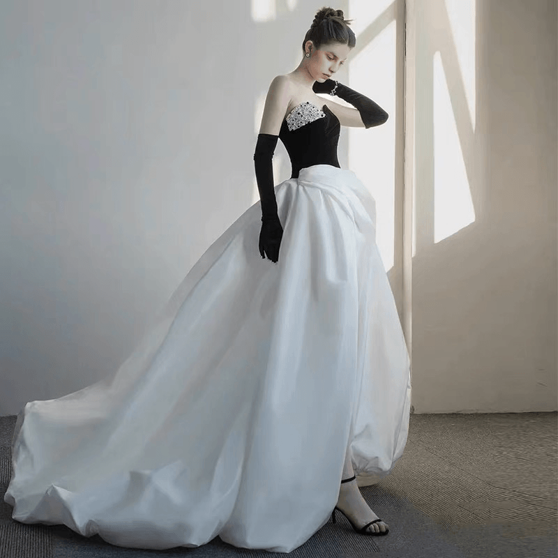 Black and white ball gown shop
