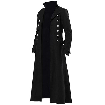 Gothic Black Punk Jacket Outerwear For Men - Halloween Cosplay Costume -Plus Size - WonderlandByLilian