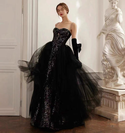 Gothic Fairy Wedding Dresses - Black Gothic Gown Plus Size - WonderlandByLilian