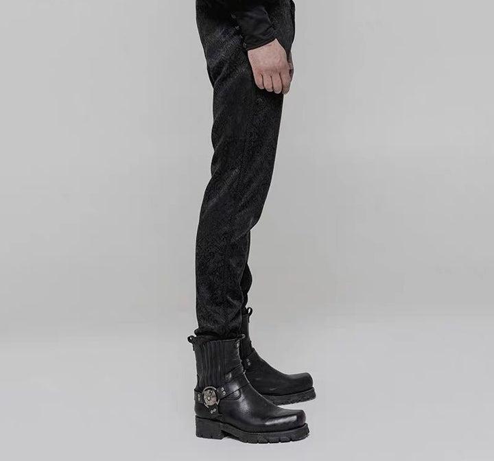 GOTHIC JACQUARD MENS SUIT PANTS - REGENCY MEN'S PANTS -VINTAGE INSPIRED MENS COSTUME - WonderlandByLilian