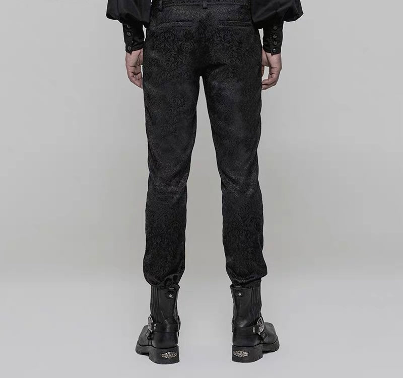 GOTHIC JACQUARD MENS SUIT PANTS - REGENCY MEN'S PANTS -VINTAGE INSPIRED MENS COSTUME - WonderlandByLilian