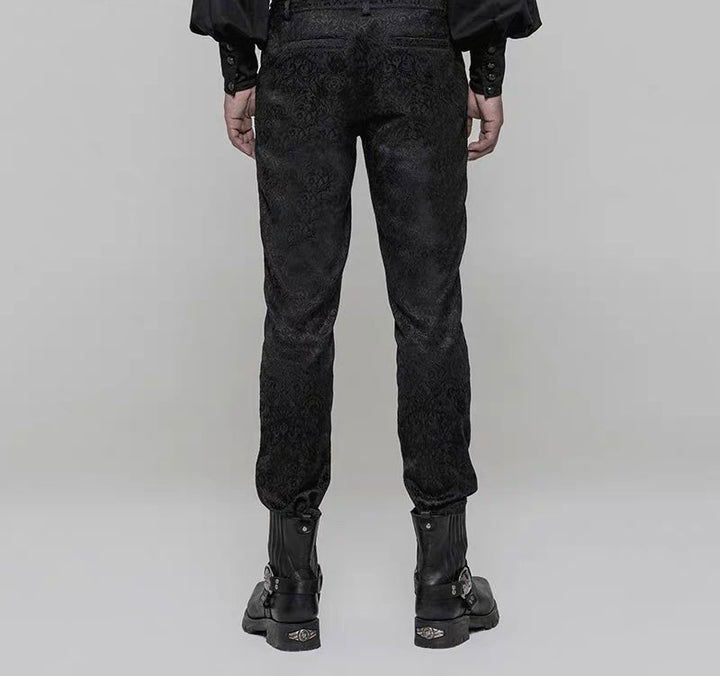 GOTHIC JACQUARD MENS SUIT PANTS - REGENCY MEN'S PANTS -VINTAGE INSPIRED MENS COSTUME - WonderlandByLilian