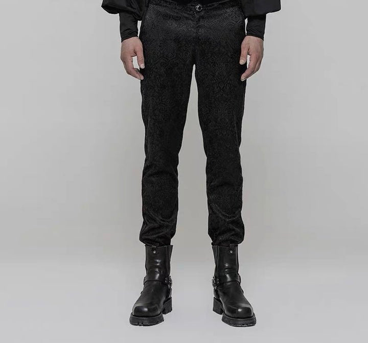 GOTHIC JACQUARD MENS SUIT PANTS - REGENCY MEN'S PANTS -VINTAGE INSPIRED MENS COSTUME - WonderlandByLilian