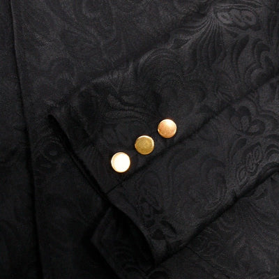 Gothic Medieval Black Coat Tailcoat Jacquard For Men Costume Vintage Cosplay Party -Plus Size - WonderlandByLilian